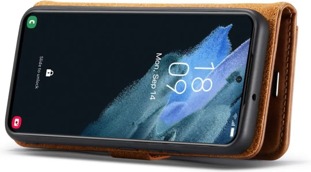 DG.MING Hoesje Samsung Galaxy S9 - 3 Pasjes - Bruin