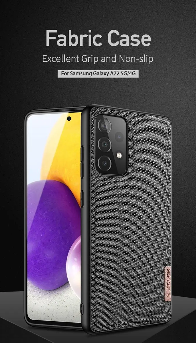 Dux Ducis Fino Series A726-51 Hoesje - Samsung Galaxy A72 - Zwart
