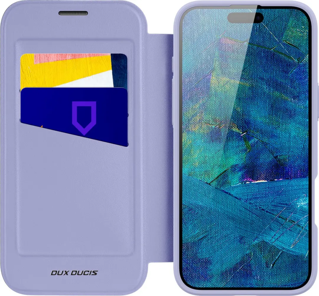 Dux Ducis Skin X Pro Telefoonhoesje iPhone 16 Pro - Paars - 2 Pasjes