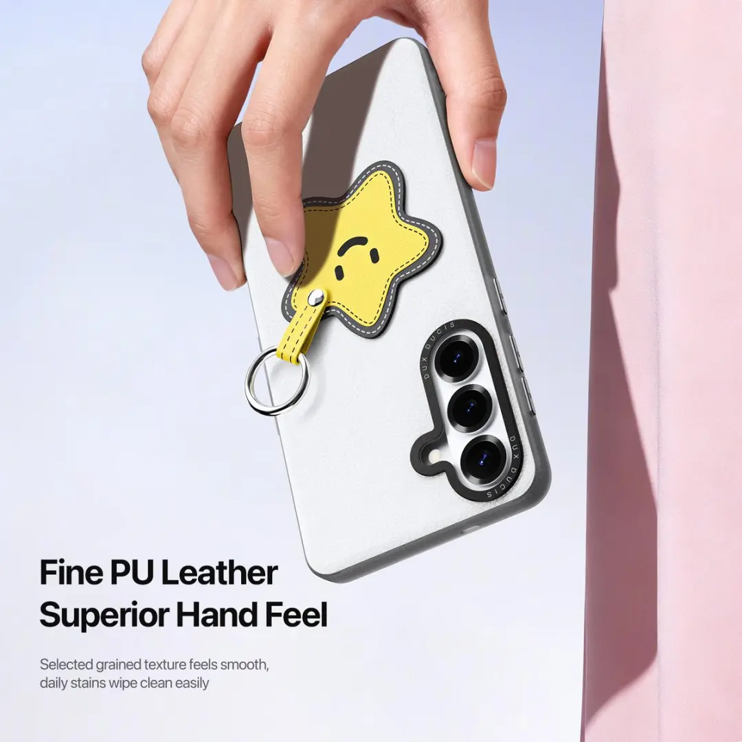 Dux Ducis Luvy PU-leer Backcover Samsung Galaxy S26+ - Ster/Wit