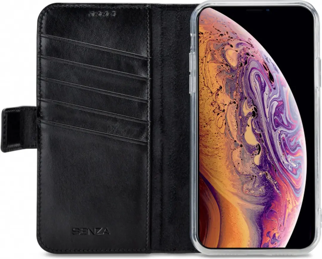 Senza Pure Leather Wallet Apple iPhone X/Xs WALCS1061 - Zwart