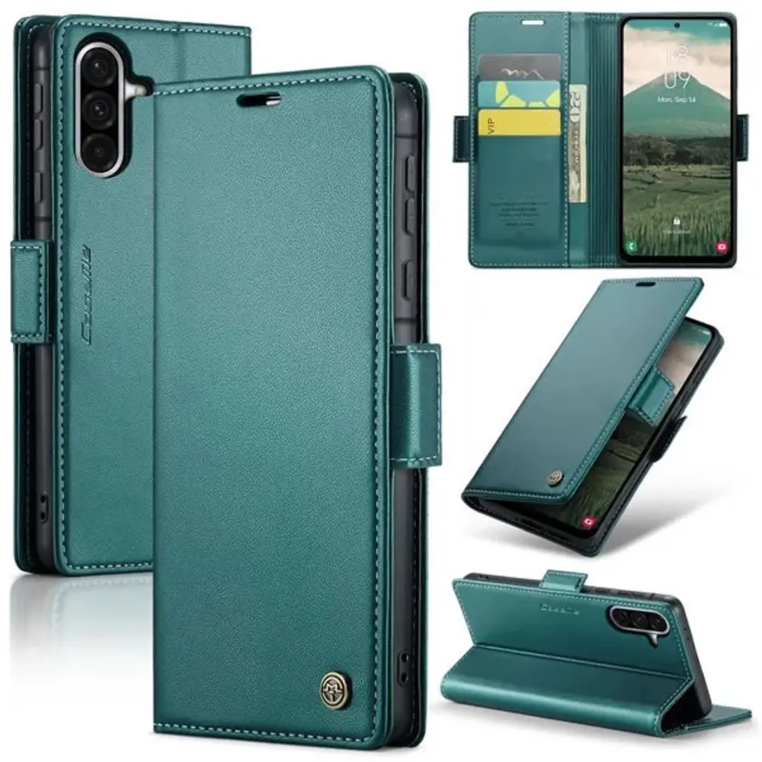 Caseme Wallet Case Groen voor Samsung Galaxy A56 5G