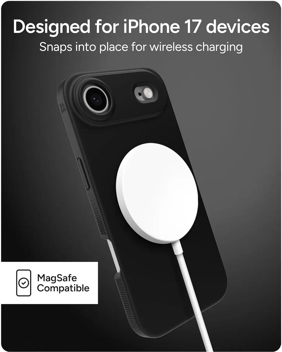 ZAGG Snap MagSafe Hoesje iPhone Air - 1 Pasje - Zwart