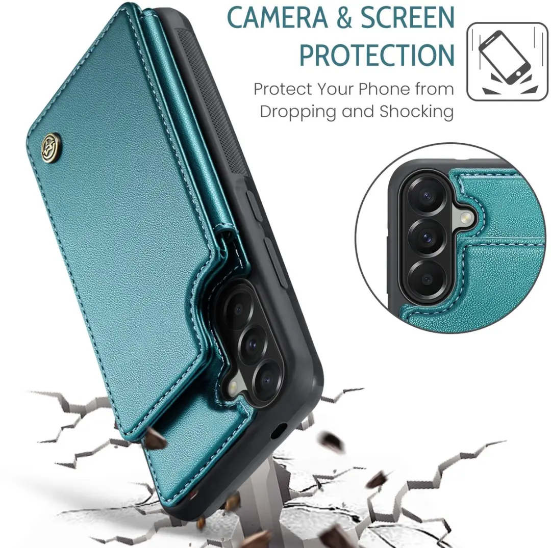 Caseme C22 Hoesje Samsung Galaxy A57 - Groen - 5 Pasjes