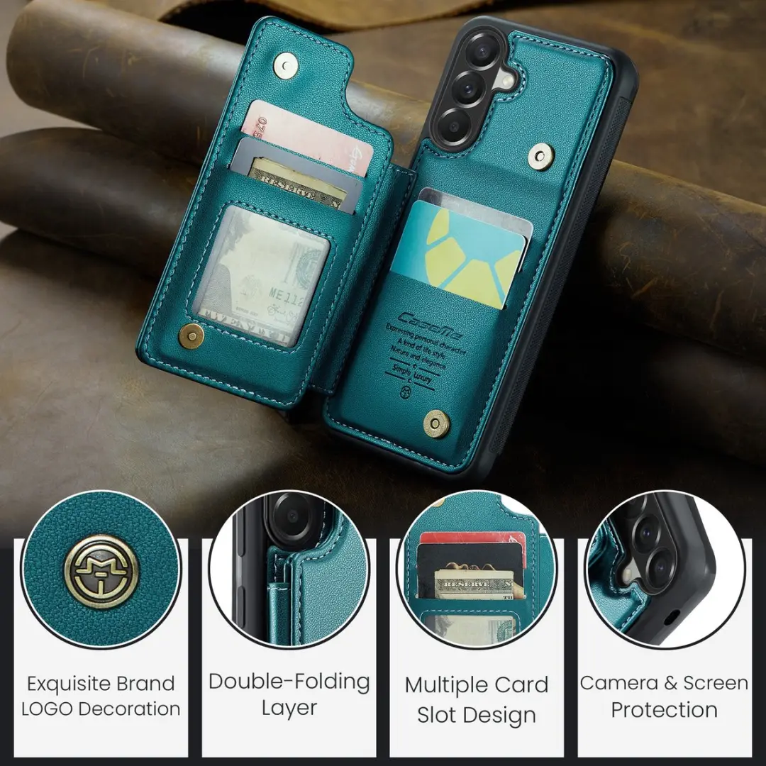 Caseme C22 Hoesje Samsung Galaxy A57 - Groen - 5 Pasjes