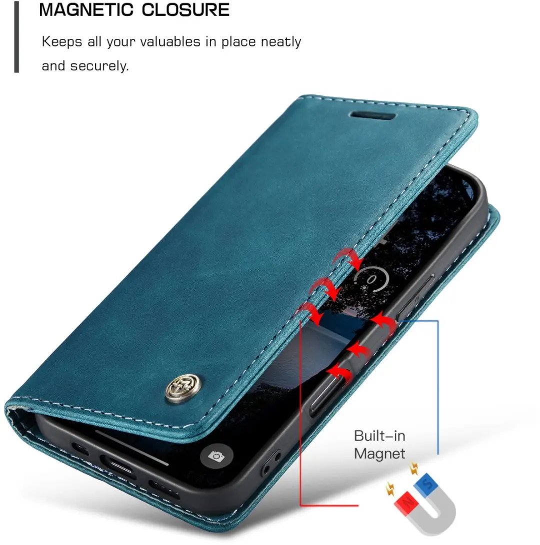 Caseme 013 Book Case iPhone 17 Pro Max Hoesje - Blauw - afbeelding 6 van 6