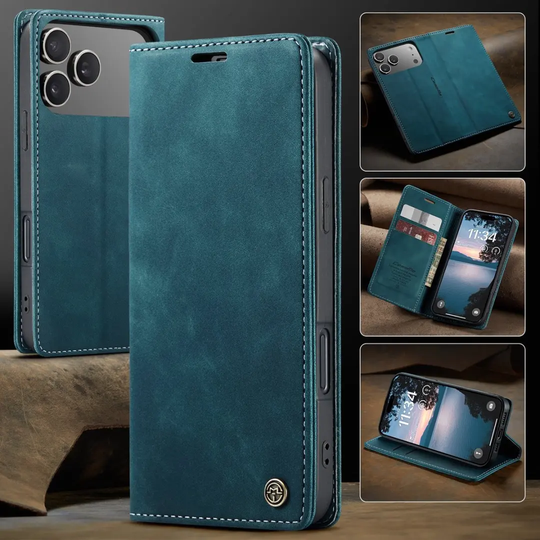 Caseme 013 Book Case iPhone 17 Pro Max Hoesje - Blauw