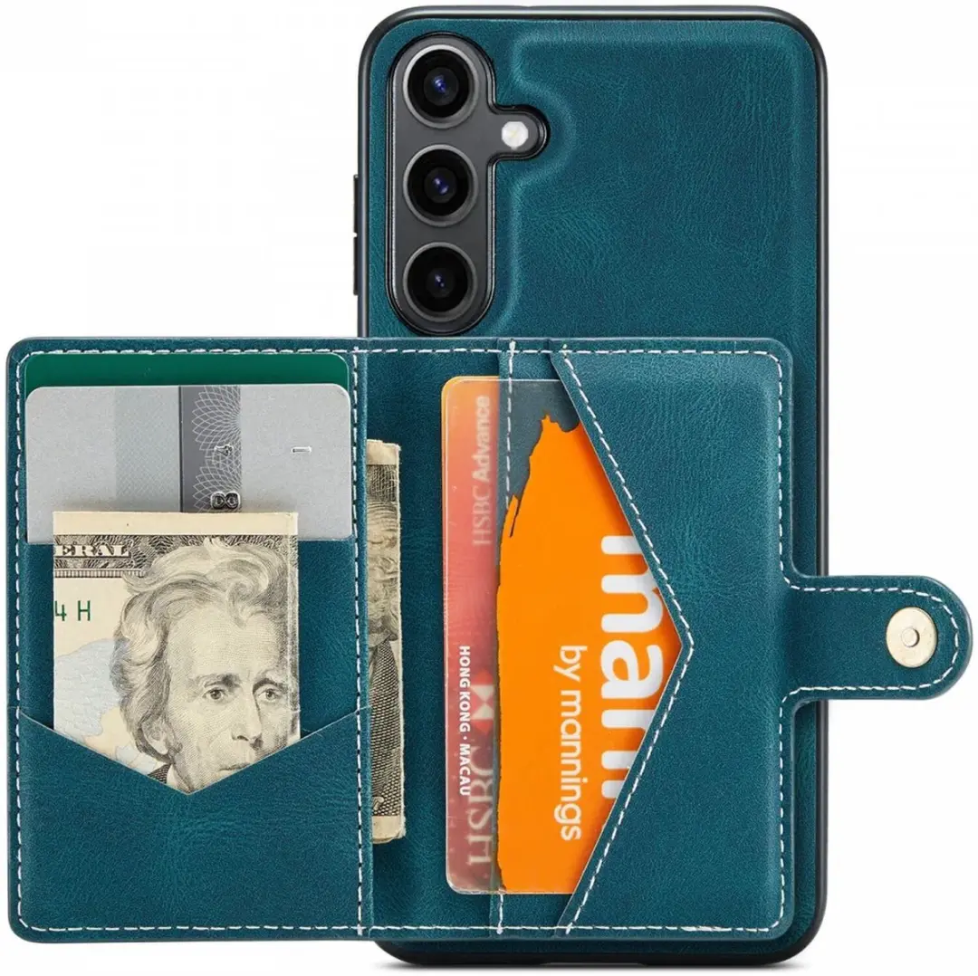 Caseme Hoesje Samsung Galaxy S24 Plus - Magnetische Kaarthouder Blauw - afbeelding 6 van 6