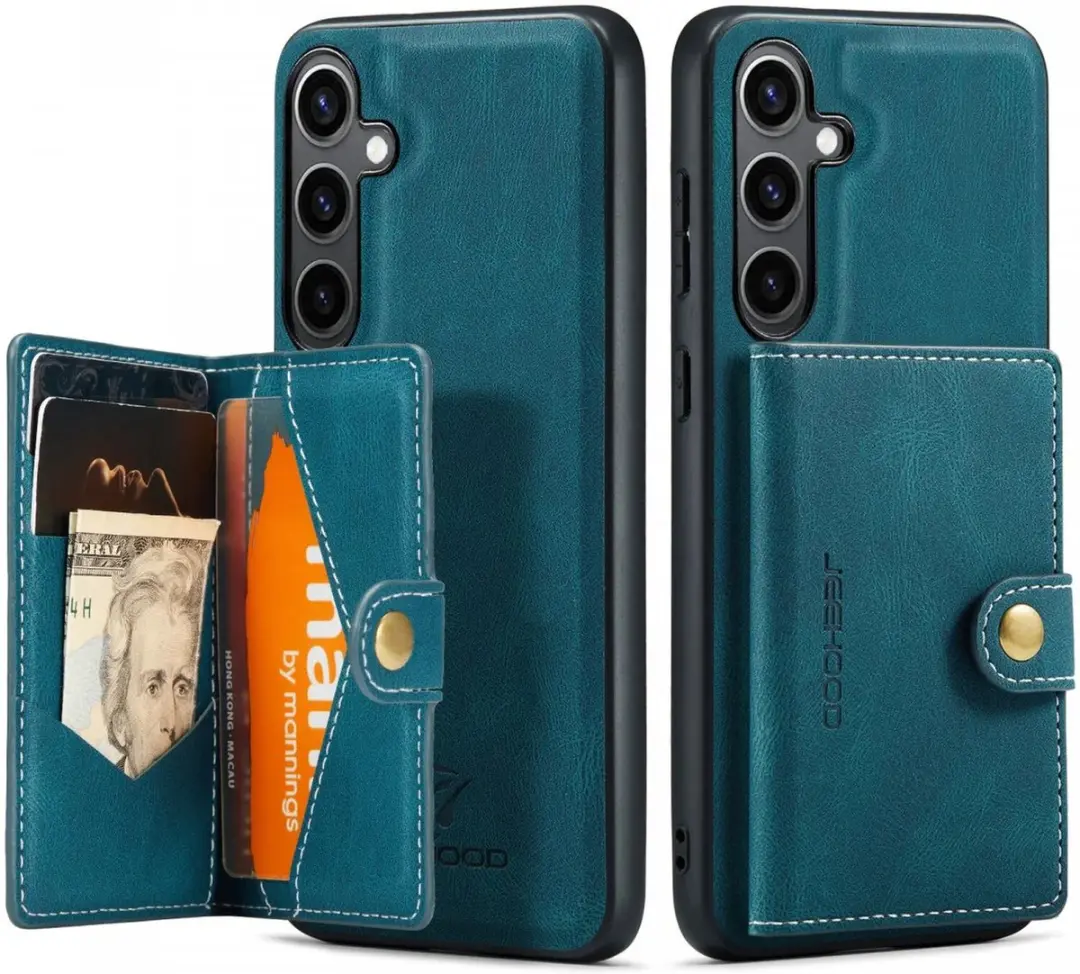 Caseme Hoesje Samsung Galaxy S24 Plus - Magnetische Kaarthouder Blauw