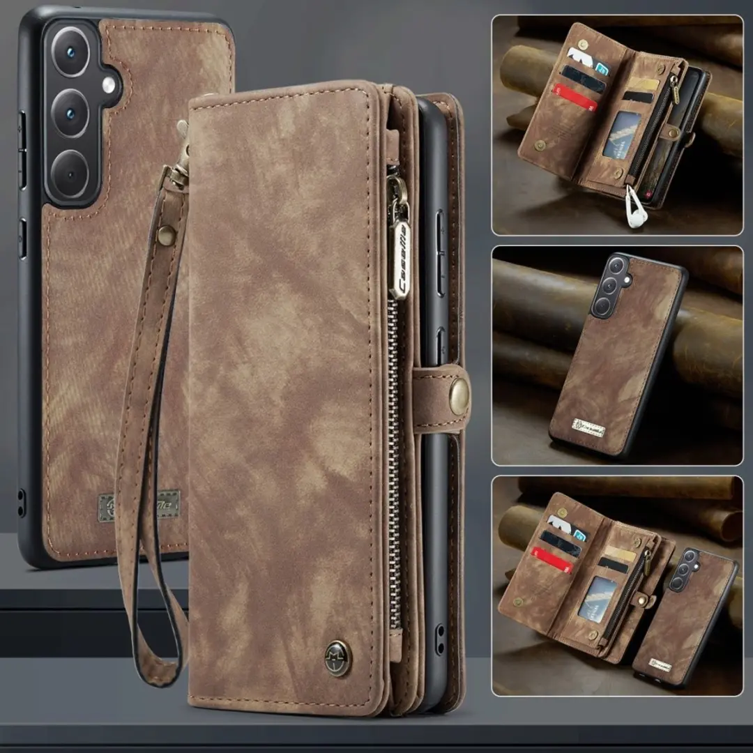 Caseme 008 Book Case & Portemonnee - Samsung Galaxy A36 - Bruin