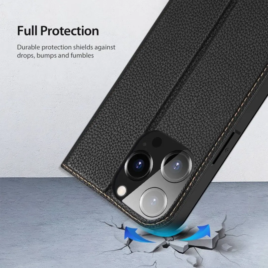 Dux Ducis Hoes iPhone 14 Pro Max Book Case - Zwart