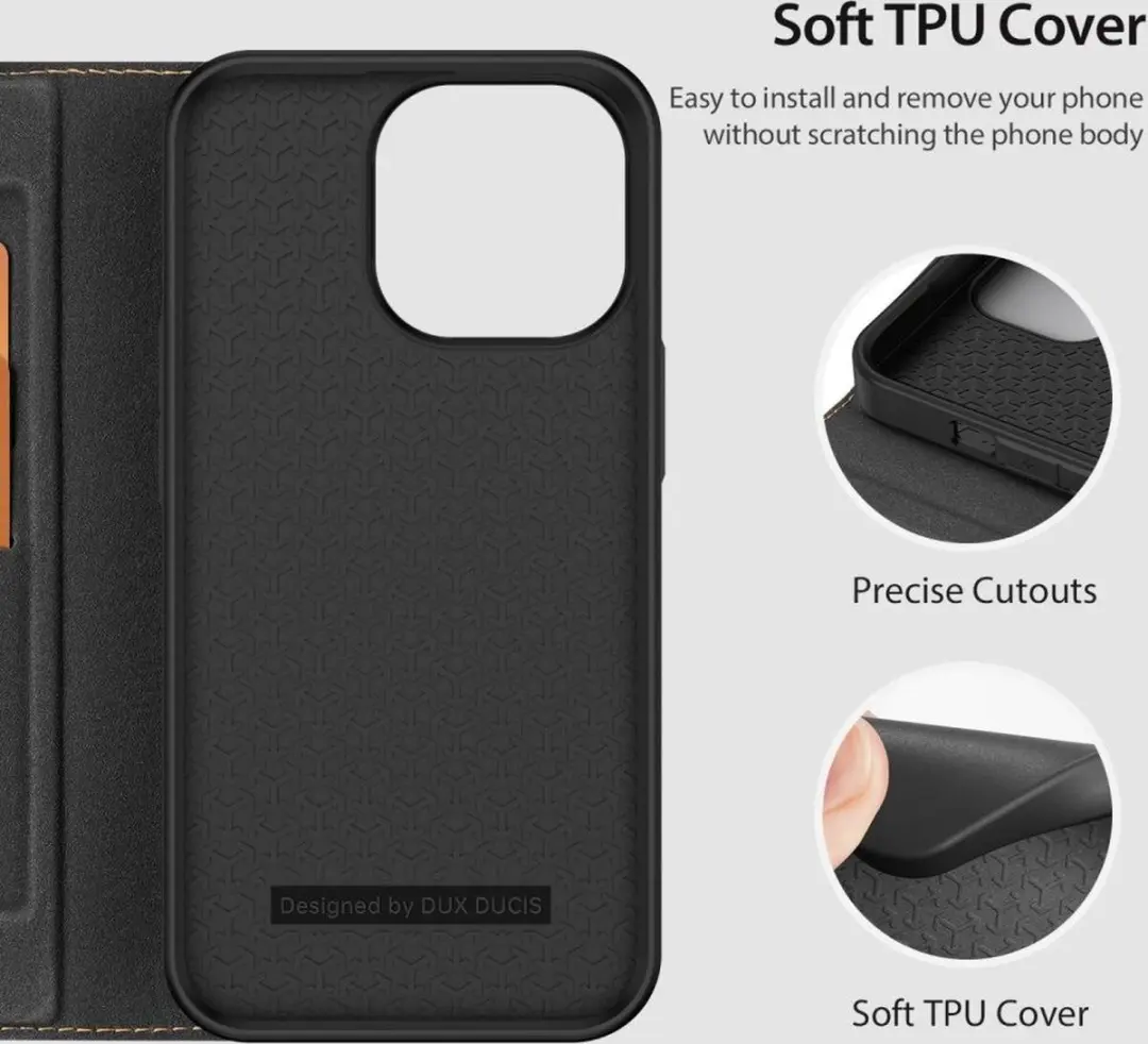 Dux Ducis Hoes iPhone 14 Pro Max Book Case - Zwart