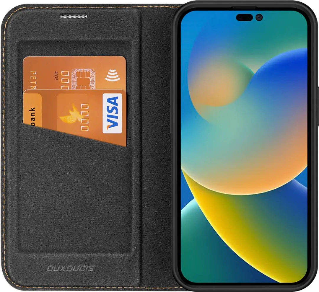 Dux Ducis Hoes iPhone 14 Pro Max Book Case - Zwart