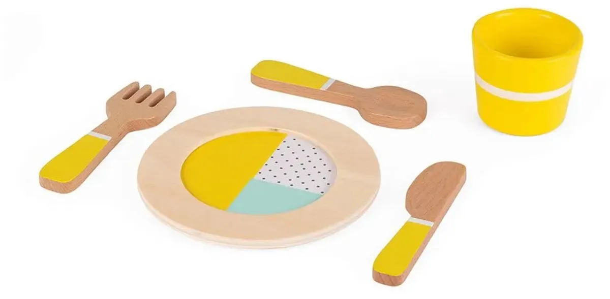 Janod Houten Poppen Theeset 20-delig - Multicolor
