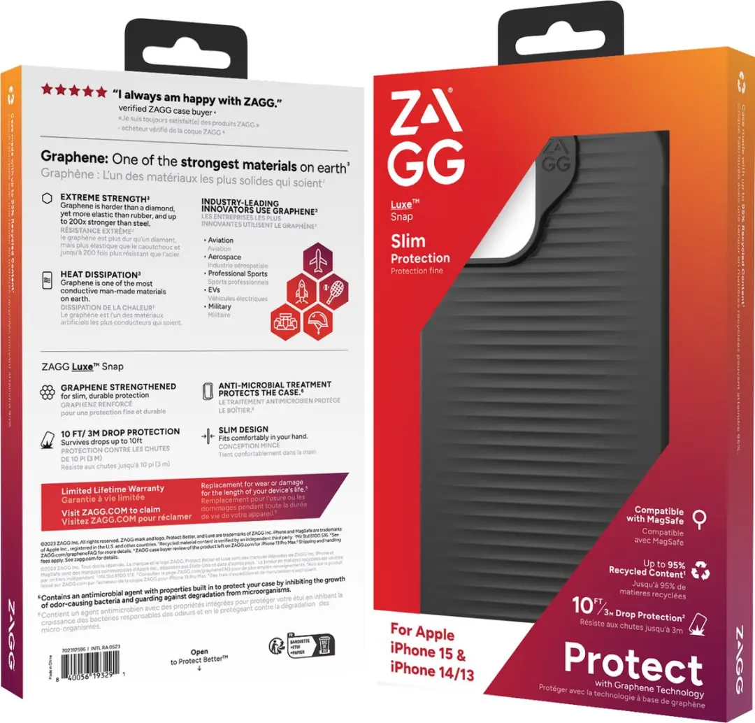 ZAGG Luxe Snap Hoesje iPhone 15 - Zwart - 54678