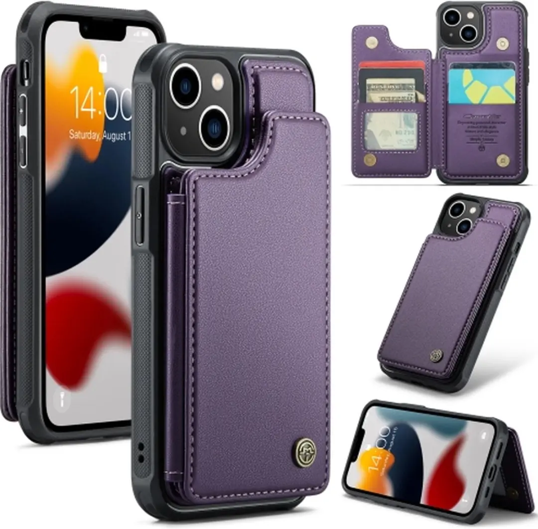 Caseme Luxe Portemonnee Backcover iPhone 13