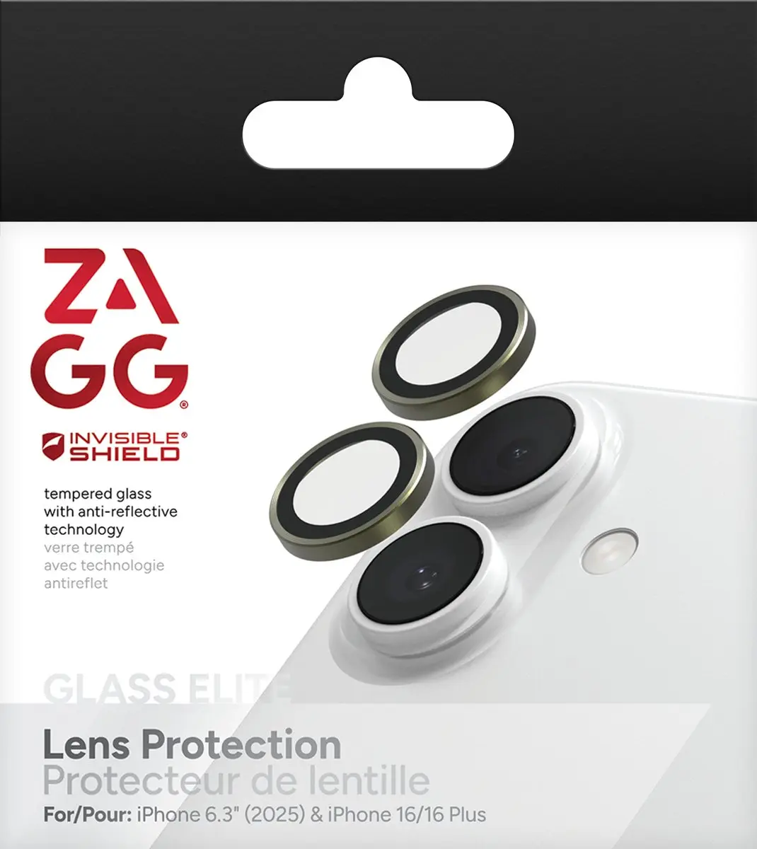 ZAGG Glass Elite Camera Protector iPhone 16/16 Plus/17 - Groen