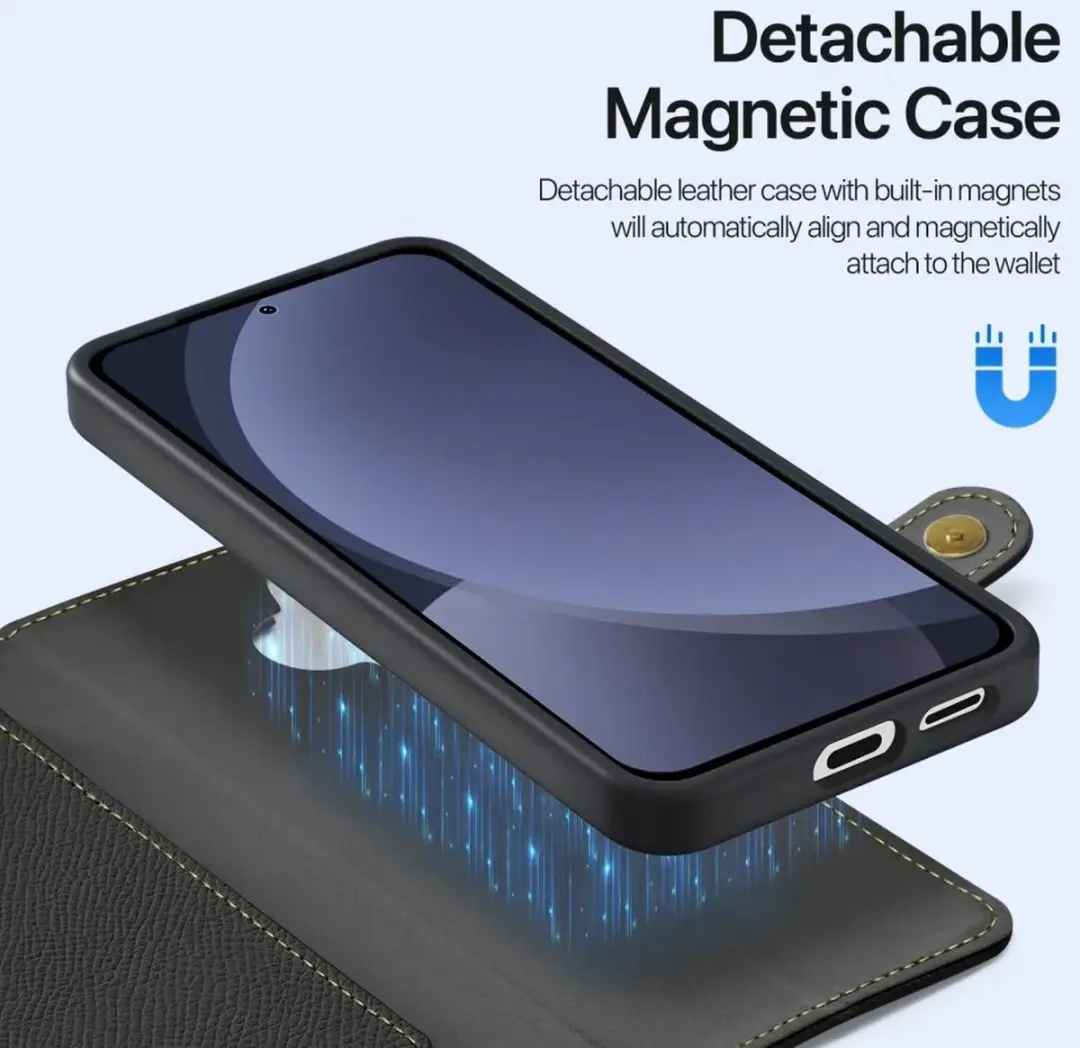 Dux Ducis Lawa Series Hoesje Samsung Galaxy S25 - 7 Pasjes - Zwart