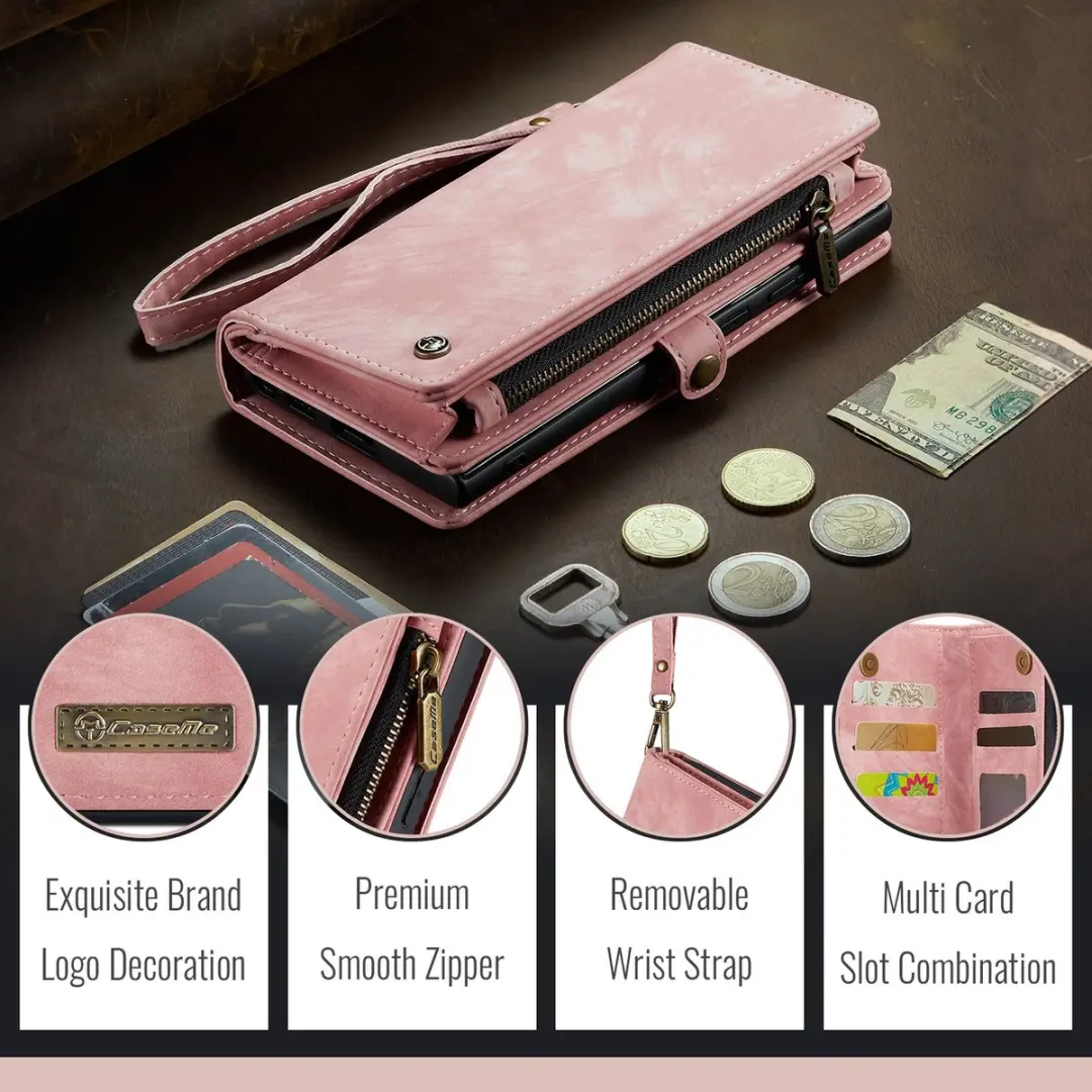 Caseme 008 Hoesje Samsung Galaxy S26 - Roze - 8 Pasjes