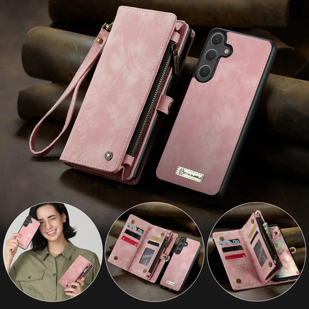 Caseme 008 Hoesje Samsung Galaxy S26 - Roze - 8 Pasjes