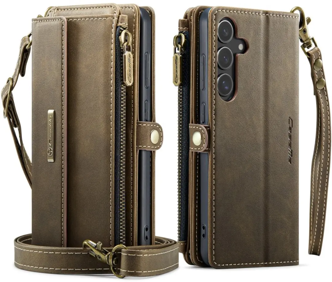 Caseme Hoesje Galaxy S25 Plus Portemonnee - 9 Pasjes - Bruin