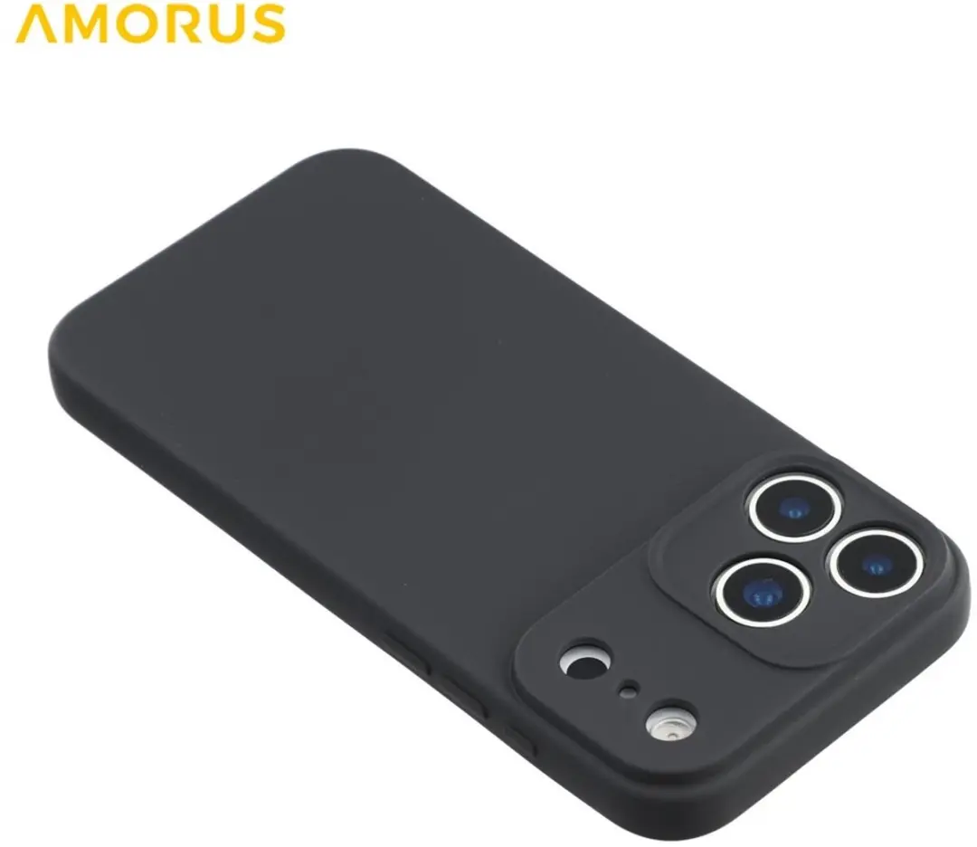 Amorus iPhone 17 Pro Hoesje Charcoal Black