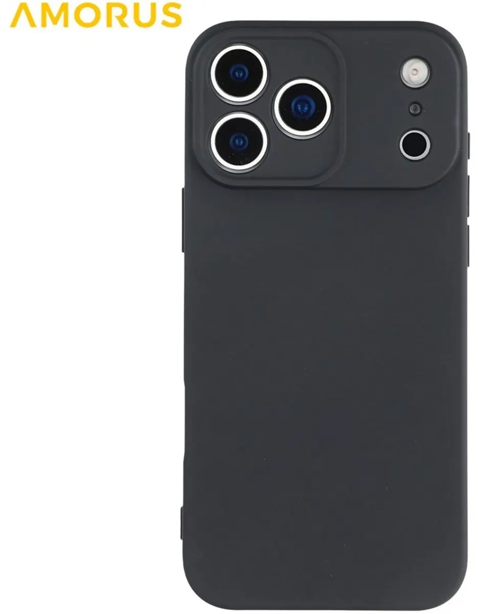 Amorus iPhone 17 Pro Hoesje Charcoal Black