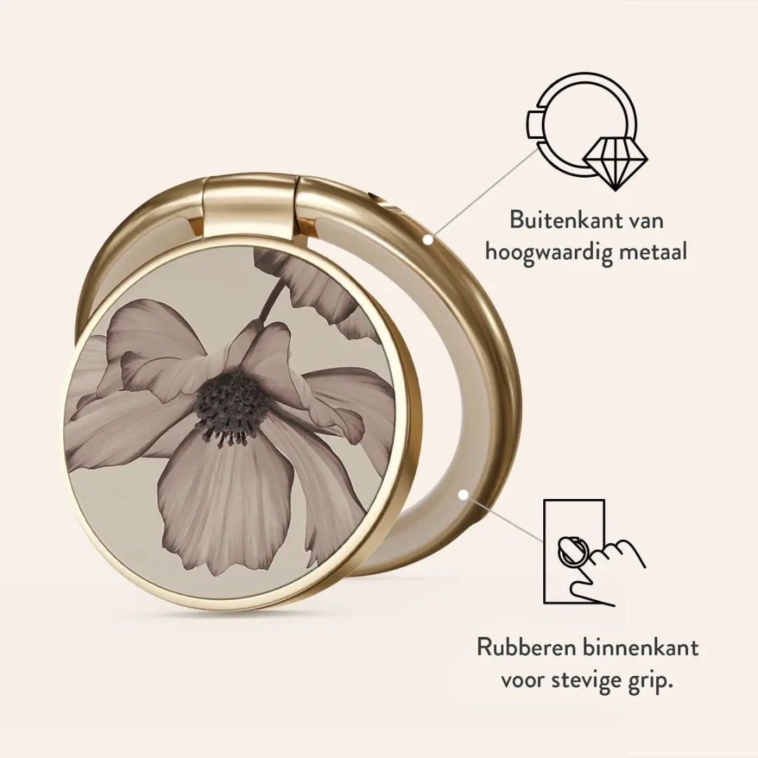 Burga Ringholder Gold Barely Yours - Telefoonbutton