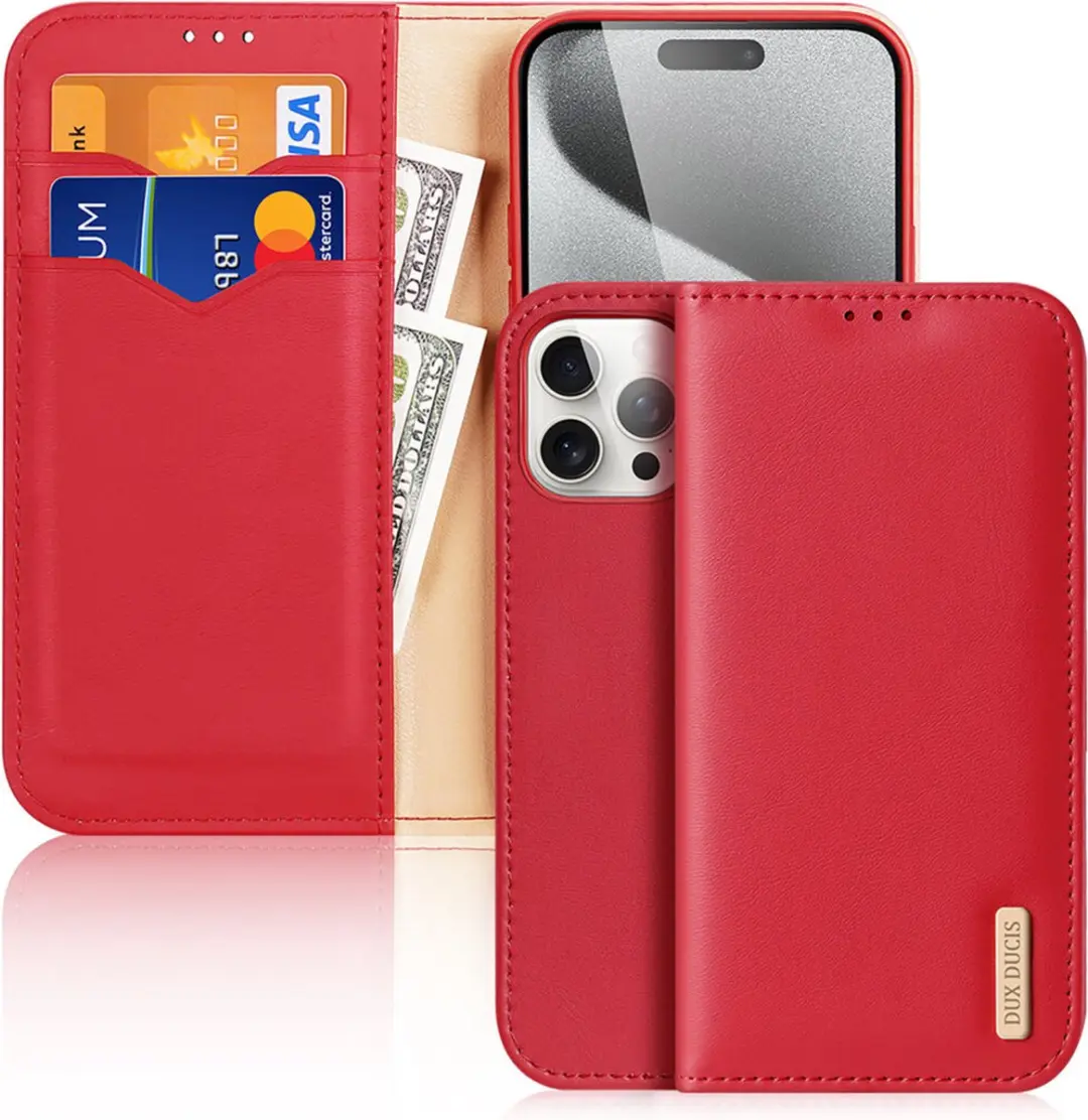 Dux Ducis Hivo Series iPhone 15 Pro Max Hoesje - Rood