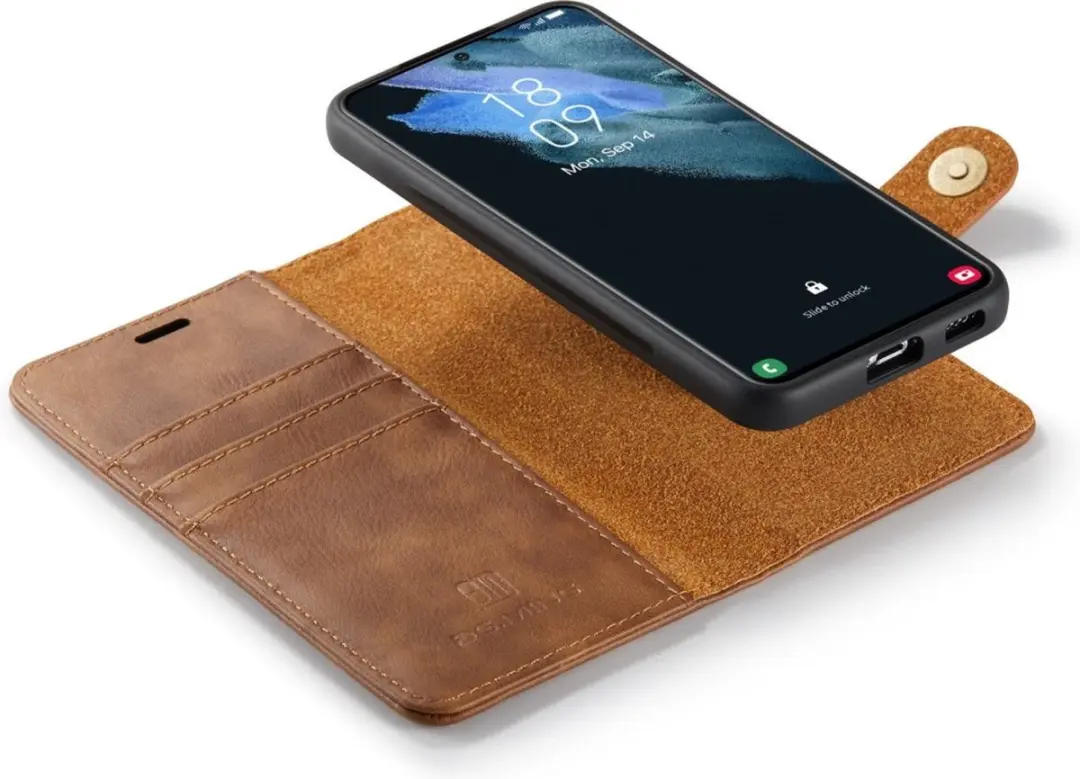 DG.MING Hoesje Samsung Galaxy S10e 3 Pasjes - Bruin