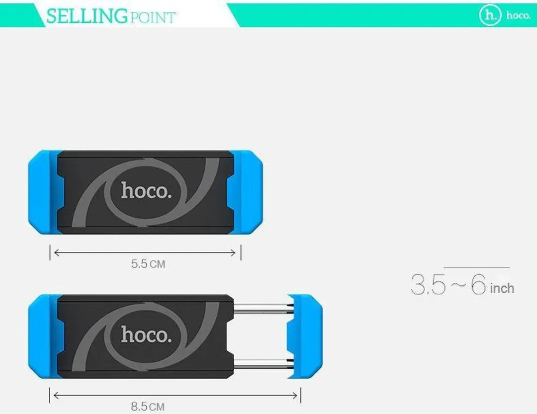 Hoco CPH01 Ventilatieroosterhouder - Blauw