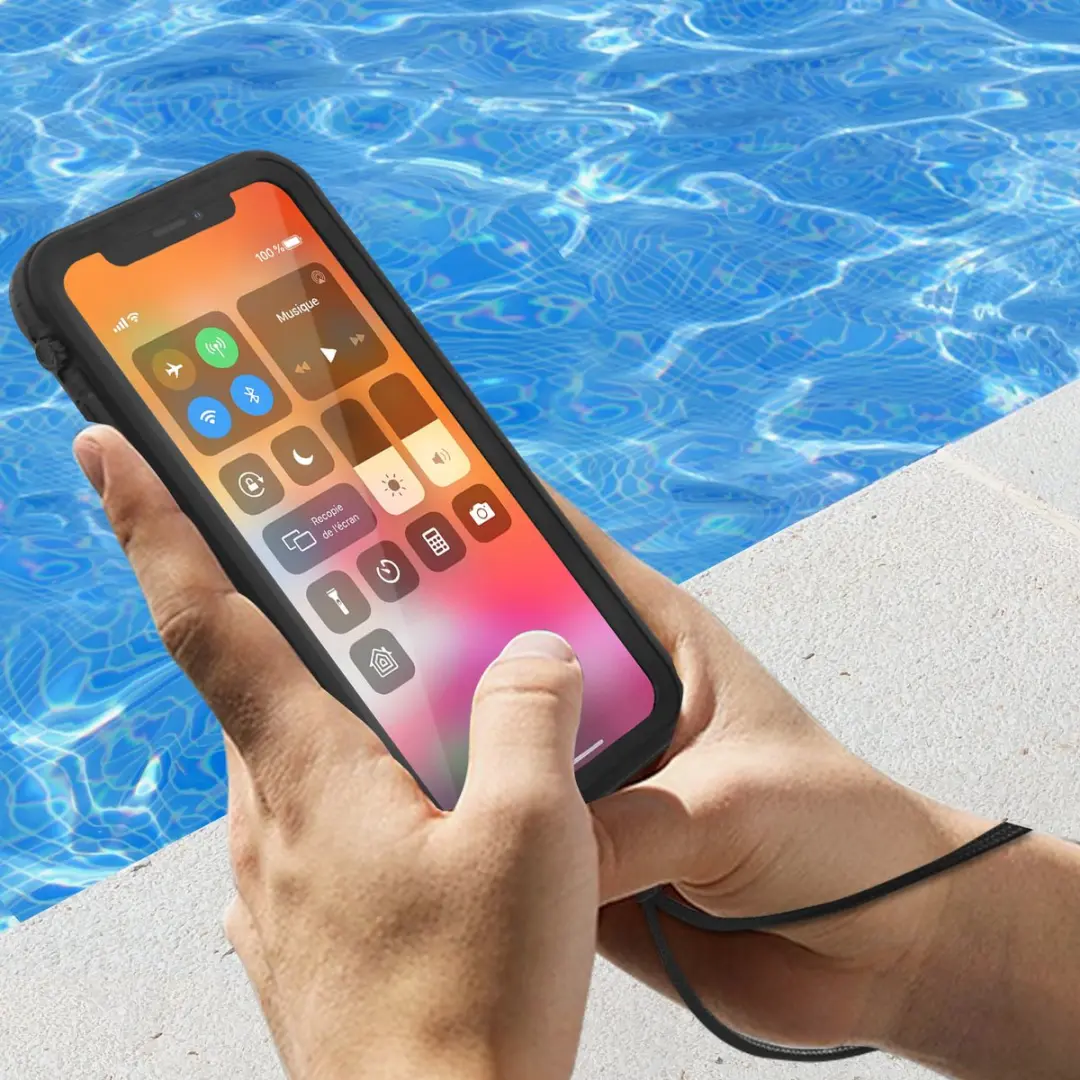 Redpepper Hoesje iPhone XS Max - Waterdicht Zwart - BACK-REDPDOT-XSM