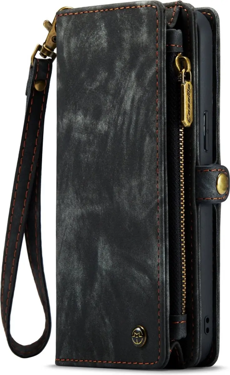 Caseme Vintage Portemonneehoesje CSM-39257 - iPhone 15 - 8 Pasjes - Zwart