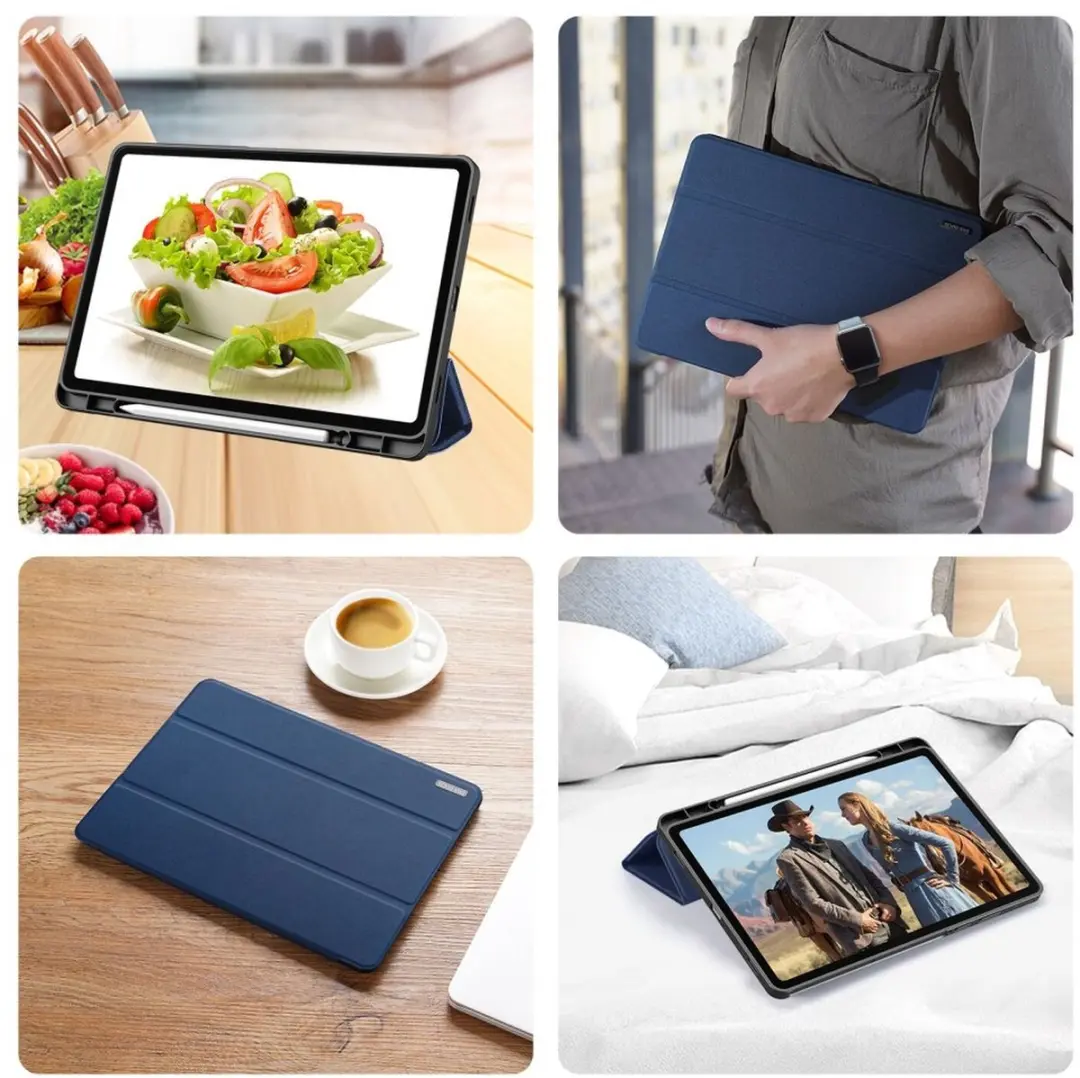 Dux Ducis Domo Tablethoes Samsung Galaxy Tab S11 - Tri-Fold - Blauw