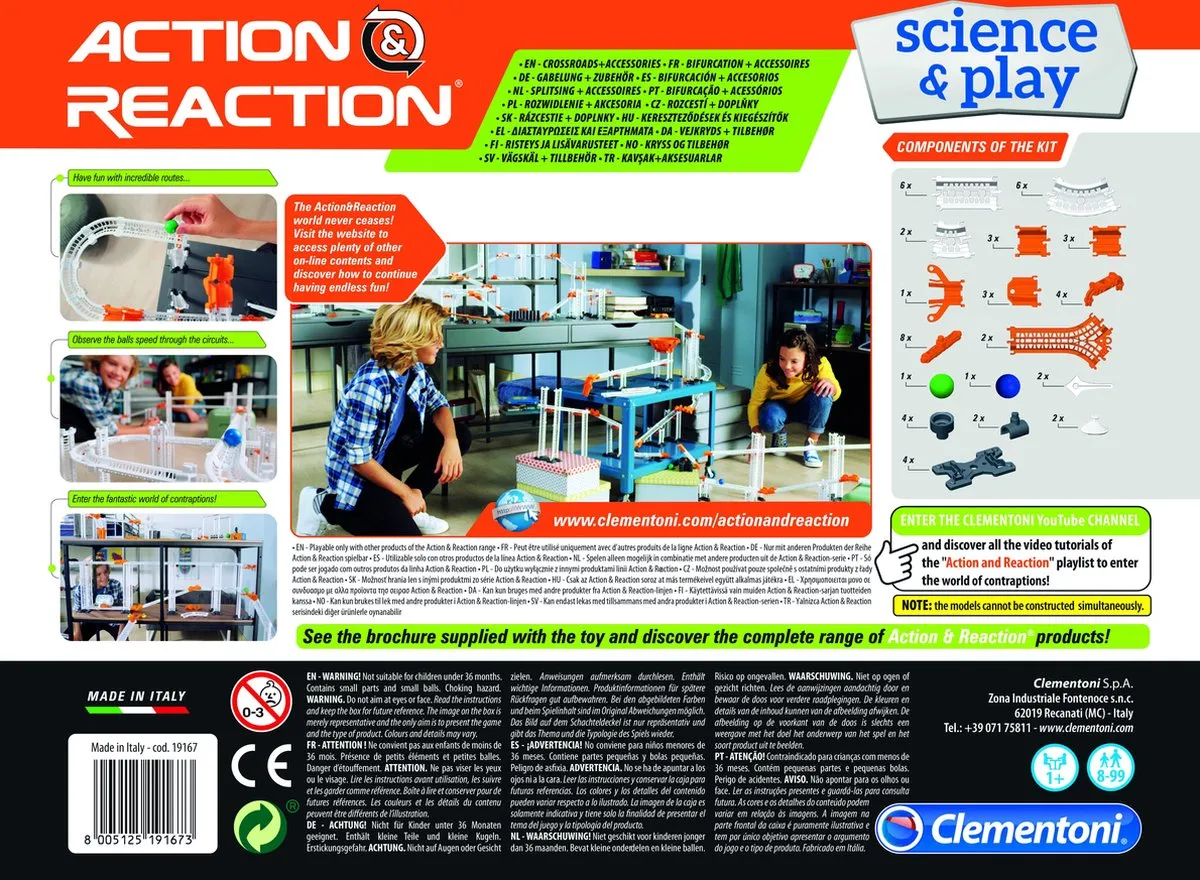 Clementoni Actie & Reactie Crossroads Constructiespeelgoed 52-delig - Multicolor - afbeelding 6 van 6