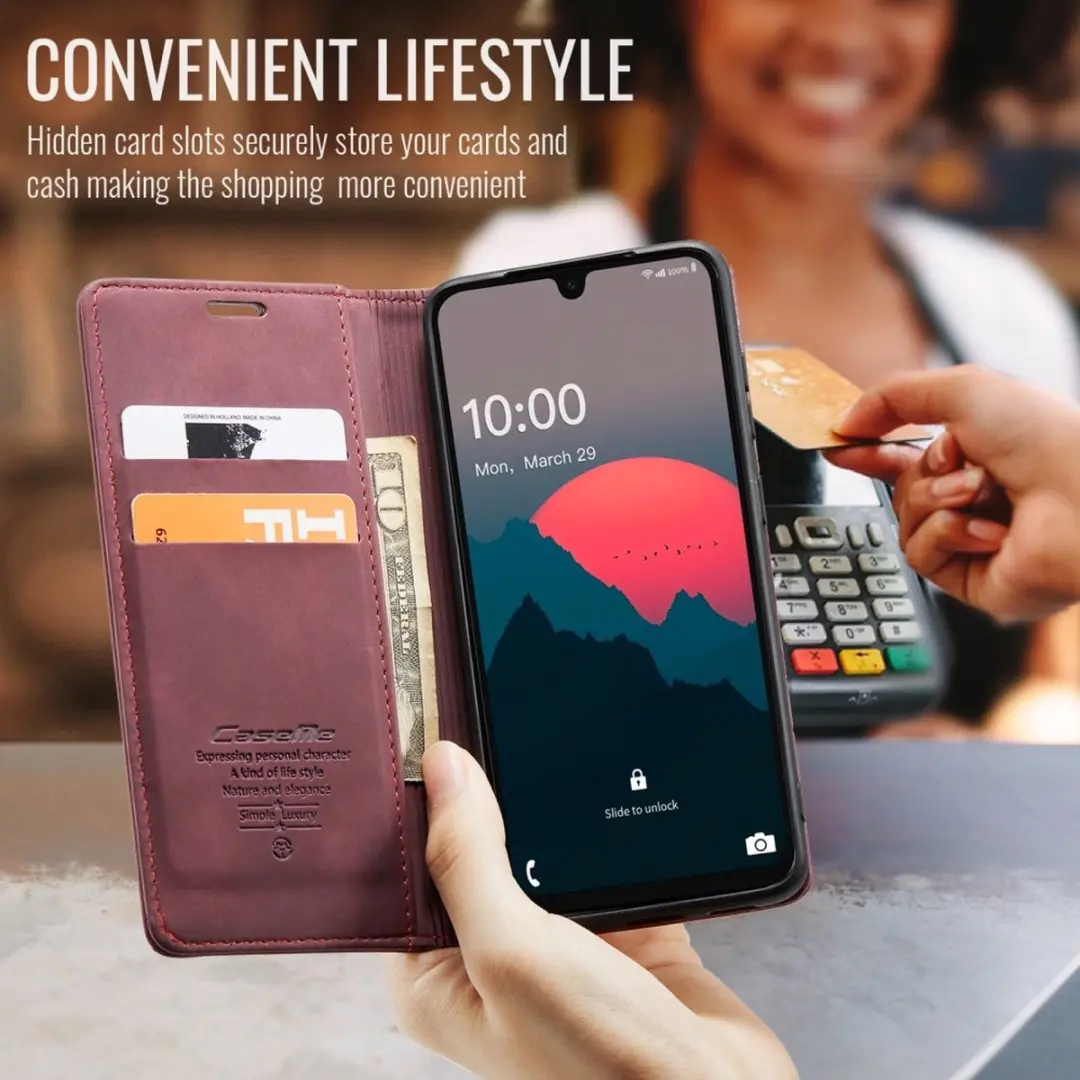 Caseme 013 Book Case Hoesje Samsung Galaxy A26 - Bordeaux