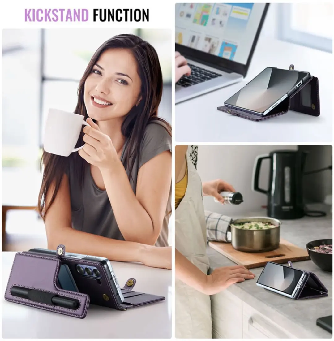 Caseme Luxe Wallet Case Galaxy Z Fold 6 - Paars