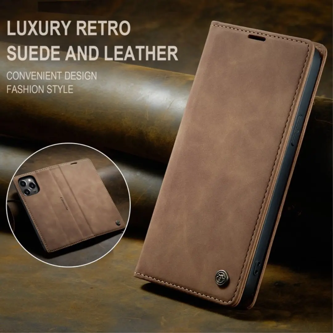 Caseme 013 Book Case iPhone 14 Pro Max Hoesje - Bruin