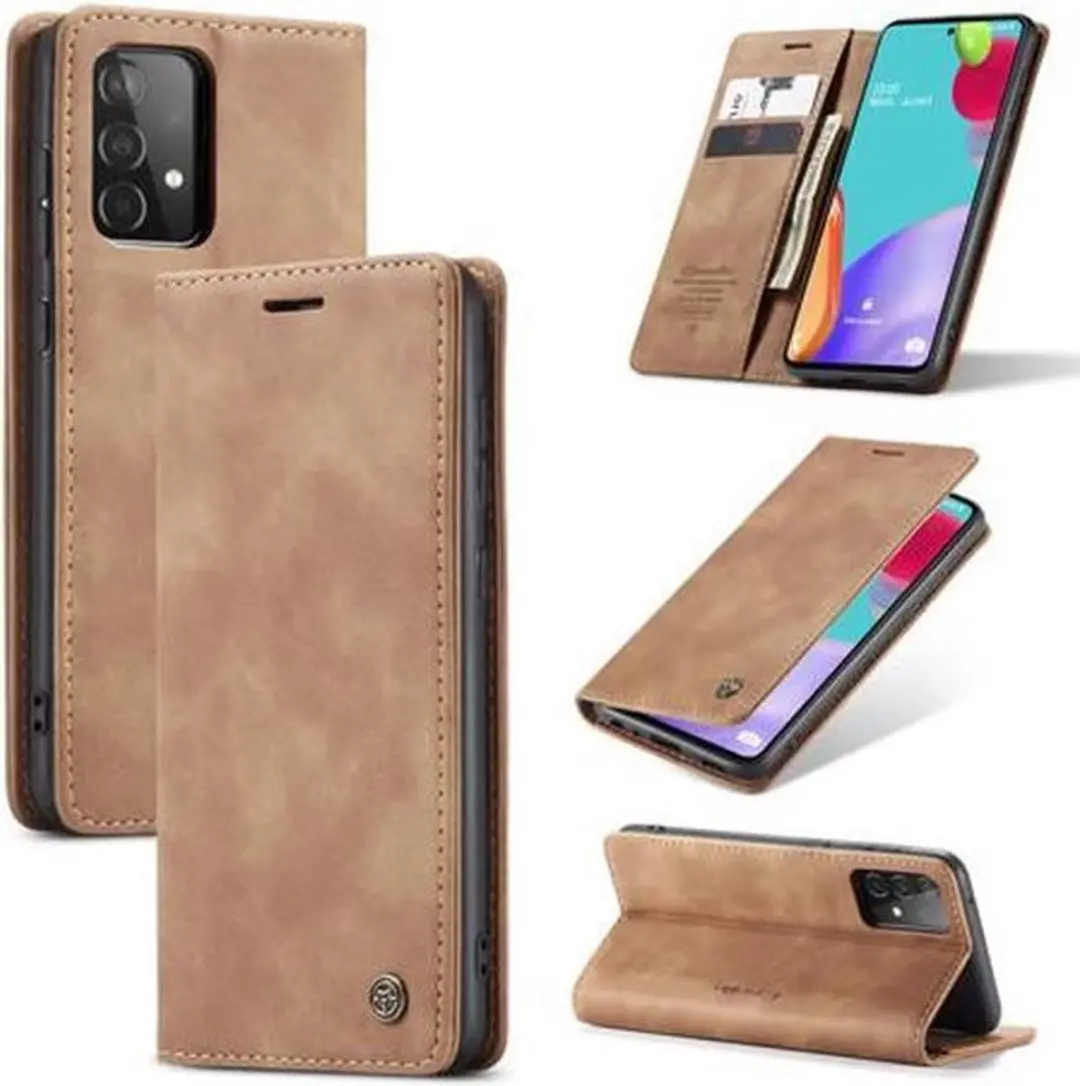Caseme Book Case A526-12 iPhone Hoesje - Bruin