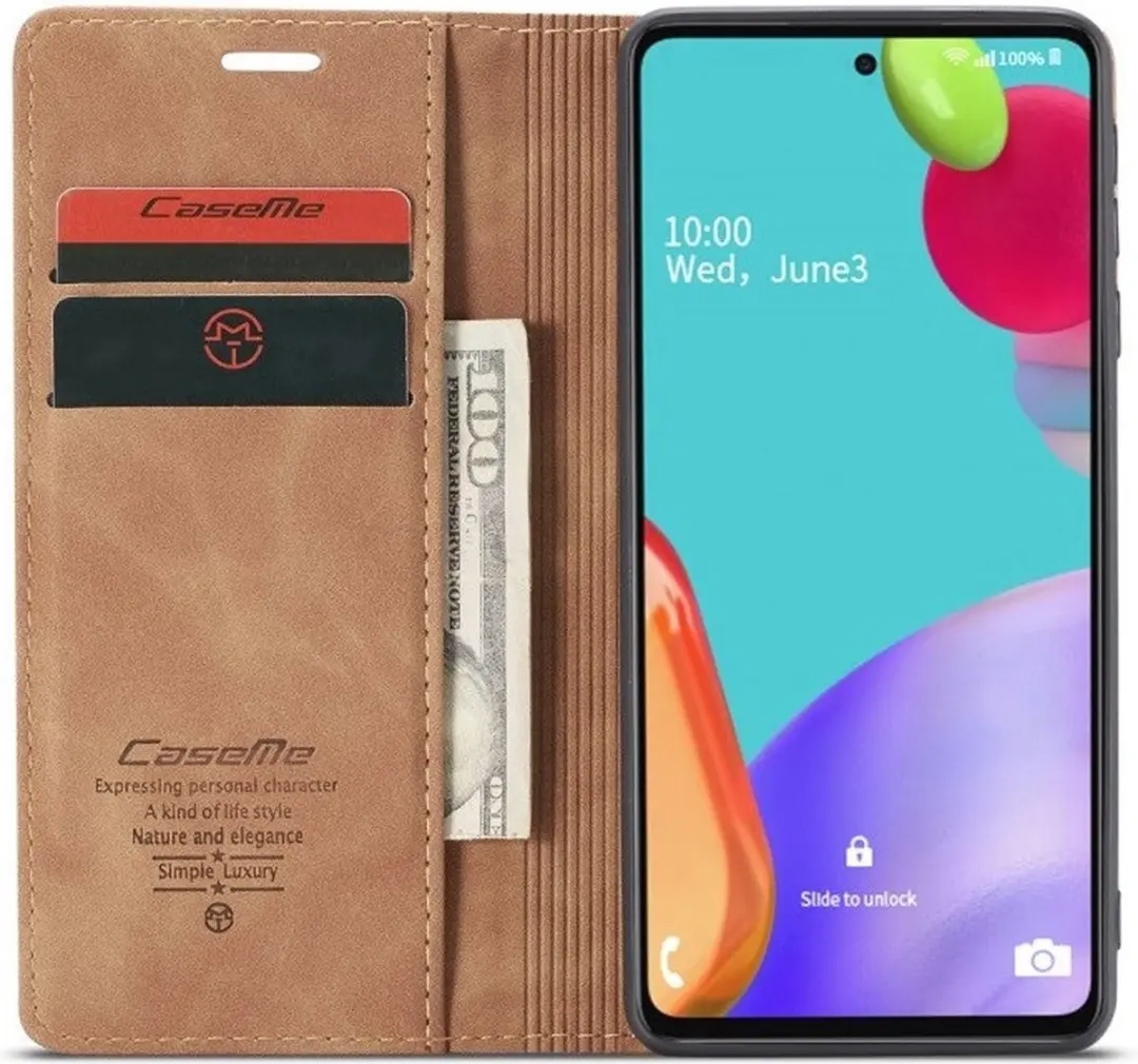 Caseme Book Case Samsung Galaxy A52/A52s - Bruin