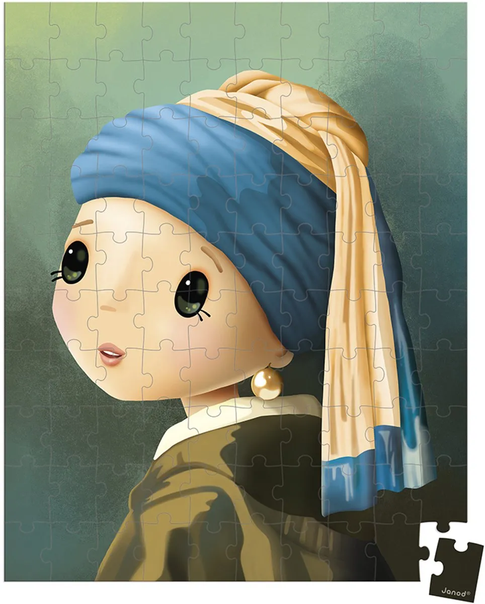 Janod Vermeer Geïnspireerde Puzzel 100 Stuks - In Koffer