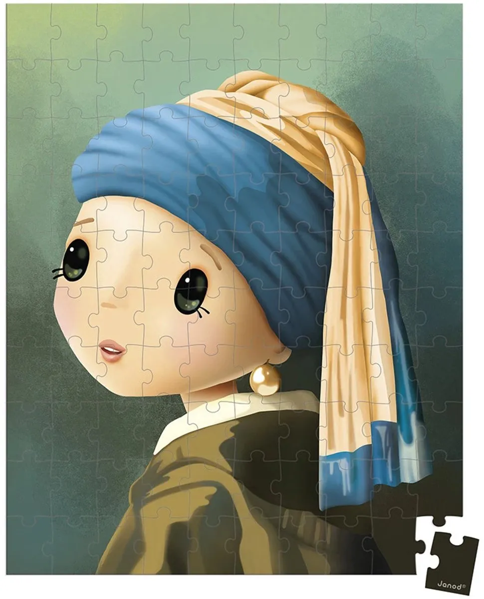 Janod Vermeer Geïnspireerde Puzzel 100 Stuks - In Koffer