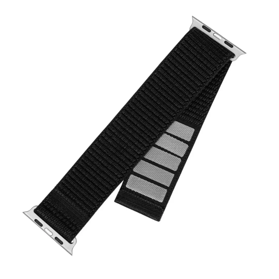 Fixed Nylon Sport Band Apple Watch Ultra 49mm - Zwart