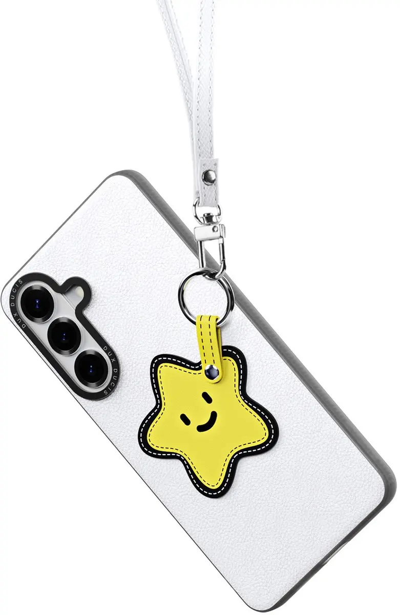 Dux Ducis Luvy Backcover Samsung Galaxy S26 - PU-leer Ster/Wit
