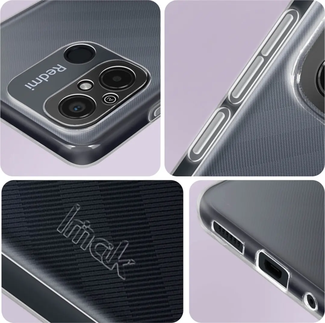 Imak Hoesje Redmi 12C Siliconen - Transparant