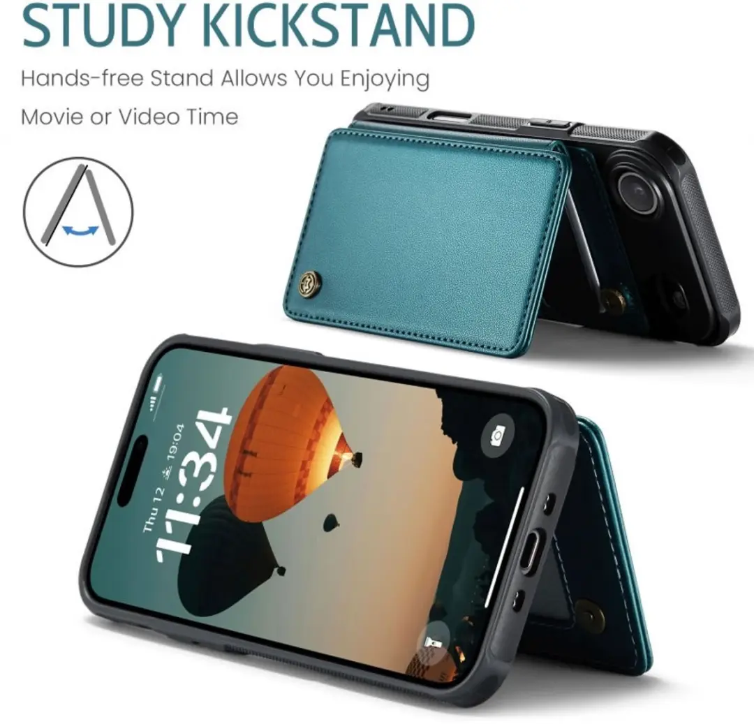 Caseme Portemonnee Backcover iPhone Air - Anti-RFID Groen