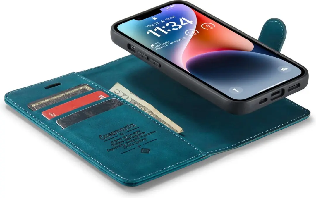 Caseme iPhone 11/XR Bookcase Hoesje - Effen Donkergroen - Kunstleer
