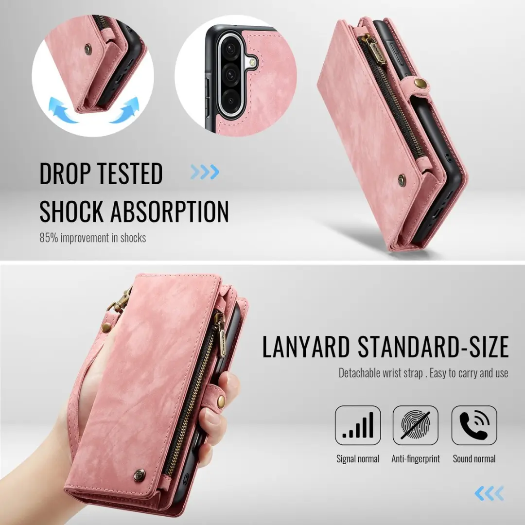 Caseme 008 Book Case & Portemonnee - Samsung Galaxy A17 - Roze - afbeelding 6 van 6