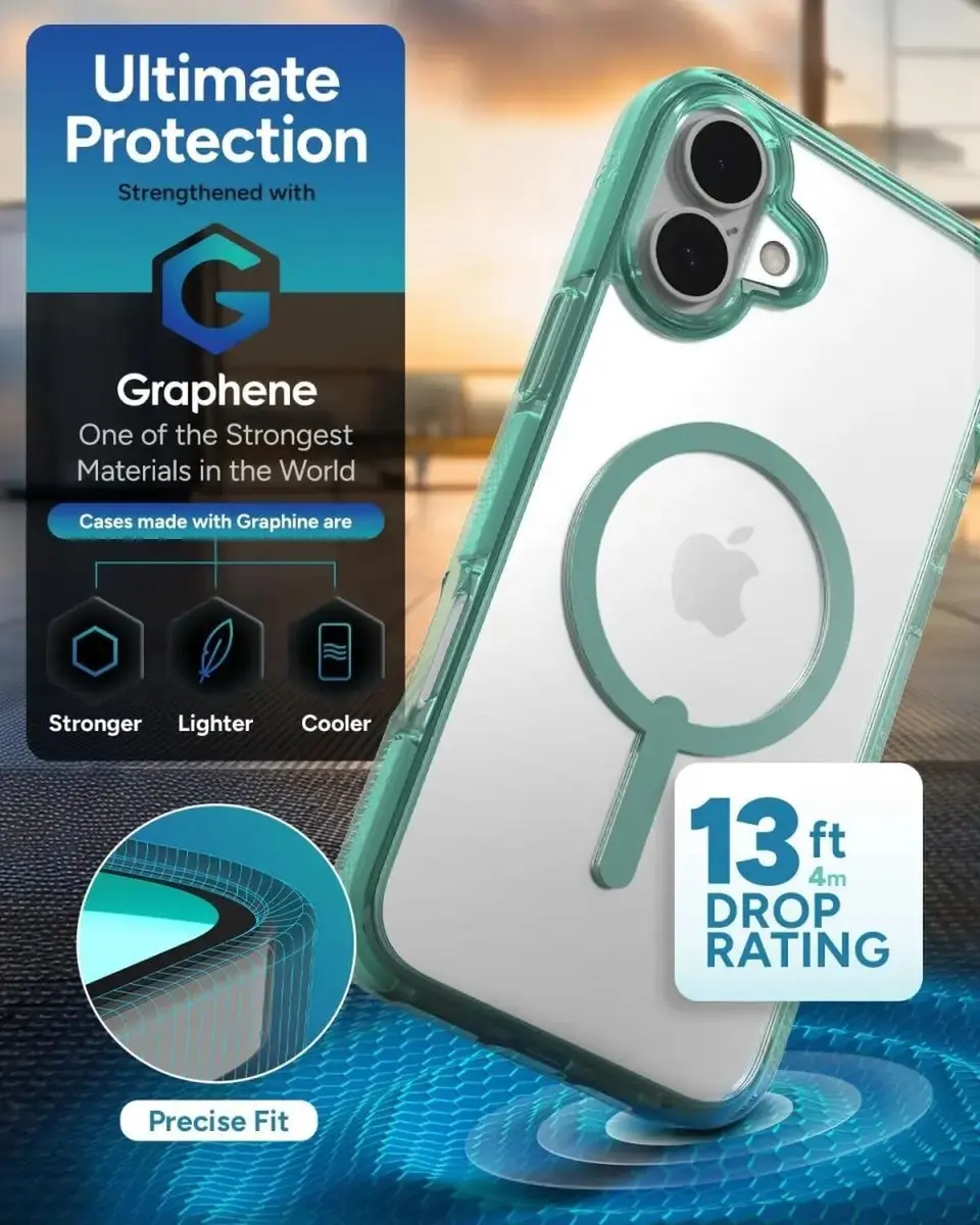 ZAGG Santa Cruz Snap Mag iPhone 16 Plus Hoesje - 702315063 - Groen