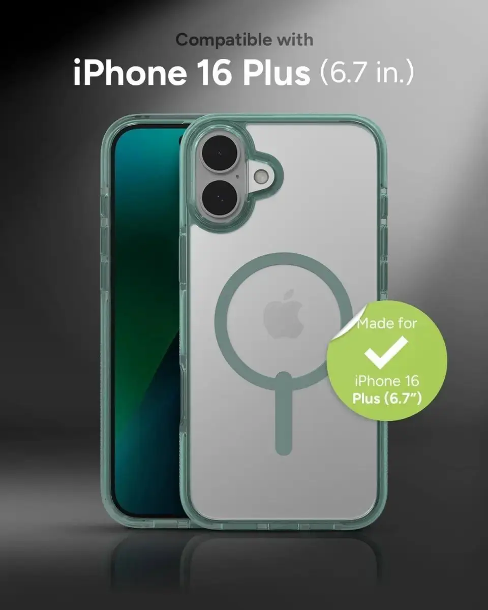 ZAGG Santa Cruz Snap Mag iPhone 16 Plus Hoesje - 702315063 - Groen - afbeelding 6 van 6